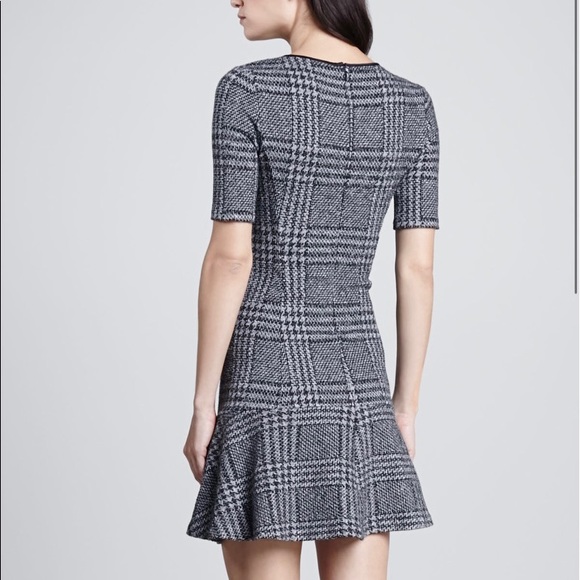 Theory black and white houndstooth plaid dress - Picture 2 of 8